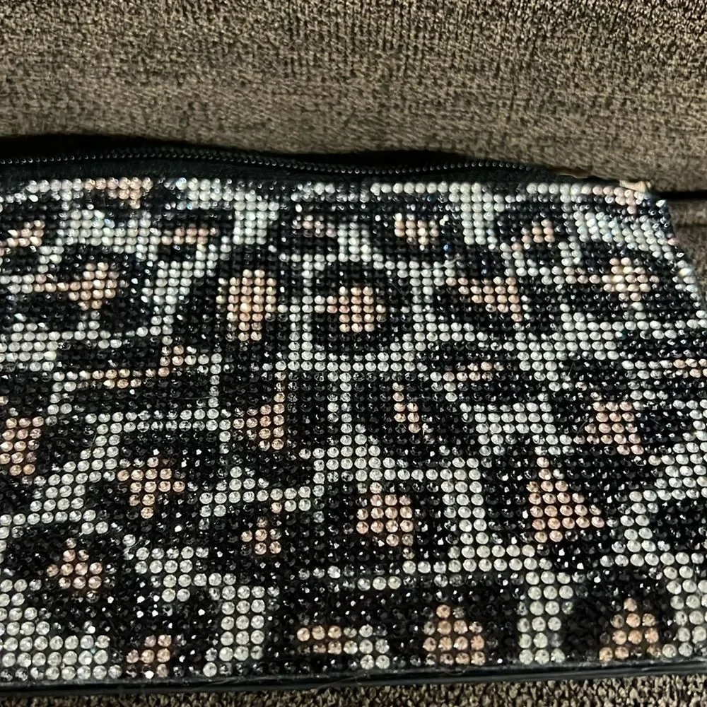 NEW Adorable Leopard print wristlet embellished with gorgeous rhinestones
